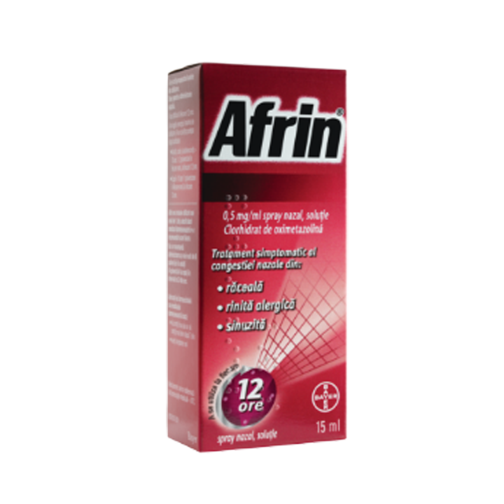 Pachetul Afrin 0,5 mg/ml spray nazal (15ml)